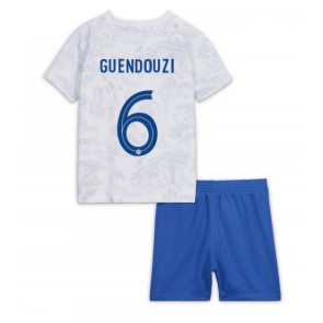 Frankrig Matteo Guendouzi #6 Udebanesæt Børn VM 2022 Kort ærmer (+ korte bukser)